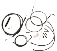 La choppers Handlebar Cable/Brake Line Kit - 12" - 14" Ape Hanger Handlebars - Midnight