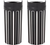 Arlen ness Fork Boot Covers - +2" - Black Anodized - 10-Gauge - FLHT