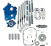 S&s cycle Cam Chest Kit with Plate - Gear Drive - Water Cooled - 475 Cam - Chrome Pushrods -M8