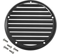 Joker machine Derby Cover - 5 Hole - Finned - Black/Silver - M8 Softail