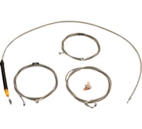 La choppers Handlebar Cable/Brake Line Kit - 15" - 17" Ape Hanger Handlebars - Stainless Steel