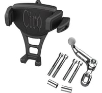 Ciro Phone Holder - Constrictor - Black - Chrome Offset Perch Mount