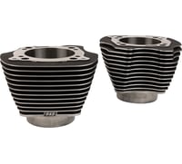 S&S Cycle Cylinder Set - 4.320" Bore - Unhoned - Black w/Highlighted Fins - M8