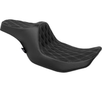 Drag specialties Predator III Seat - Double Diamond - Silver Stitched - FLT/FLH '23-'24
