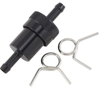Emgo Anodized Aluminum Fuel Filter - Black - 5/16"