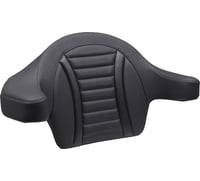 Mustang Deluxe Extended Passenger Arm Backrest - Gunmetal Stitch - Touring