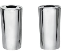 Drag specialties Fork Slider Covers - Chrome - Smooth - Extended +2" (8.5")