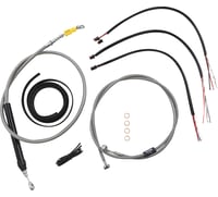 La choppers Handlebar Cable/Brake Line Kit - Quick Connect - Complete - 18" - 20" Handlebars - Stainless