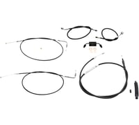 La choppers Handlebar Cable/Brake Line Kit - 12" - 14" Ape Hanger Handlebars - Black Vinyl