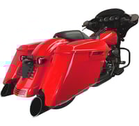 Khrome werks 4.5" Mufflers for Touring - Black with Edge