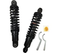 Drag specialties shocks Premium Ride-Height Adjustable Shocks - Black - Heavy Duty - 12"
