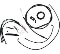 La choppers Handlebar Cable/Brake Line Kit - Complete - 12" - 14" Handlebars - Midnight