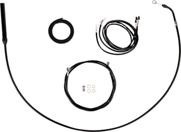 LA Choppers Complete Plug-and-Play Cable Kit - Upper - 18" - 20" Handlebars - '21-'22 FLH - Black