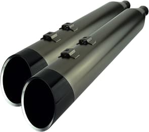 Khrome werks 4.5" Mufflers for Touring - Smoked Chrome with Edge