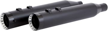 Khrome werks 4.5" Mufflers for Touring - Black with Turbine