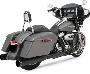 Khrome werks 4.5" Mufflers for Touring - Black with Klassic