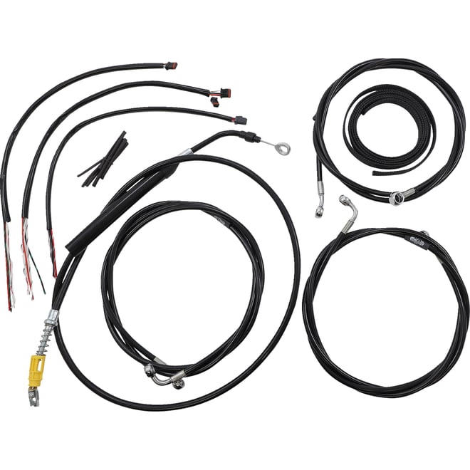 La choppers Handlebar Cable/Brake Line Kit - Complete - 15" - 17" Handlebars - Black Vinyl La choppers Handlebar Cable/Brake Line Kit - Complete - 15" - 17" Handlebars - Black Vinyl