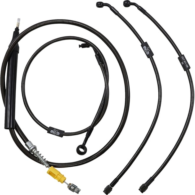 La choppers Handlebar Cable/Brake Line Kit - Quick Connect - 15" - 17" Ape Hanger Handlebars - Midnight La choppers Handlebar Cable/Brake Line Kit - Quick Connect - 15" - 17" Ape Hanger Handlebars - Midnight