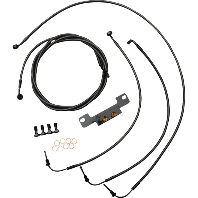 La choppers Handlebar Cable/Brake Line Kit - Stock Ape Hanger Handlebars - Midnight La choppers Handlebar Cable/Brake Line Kit - Stock Ape Hanger Handlebars - Midnight