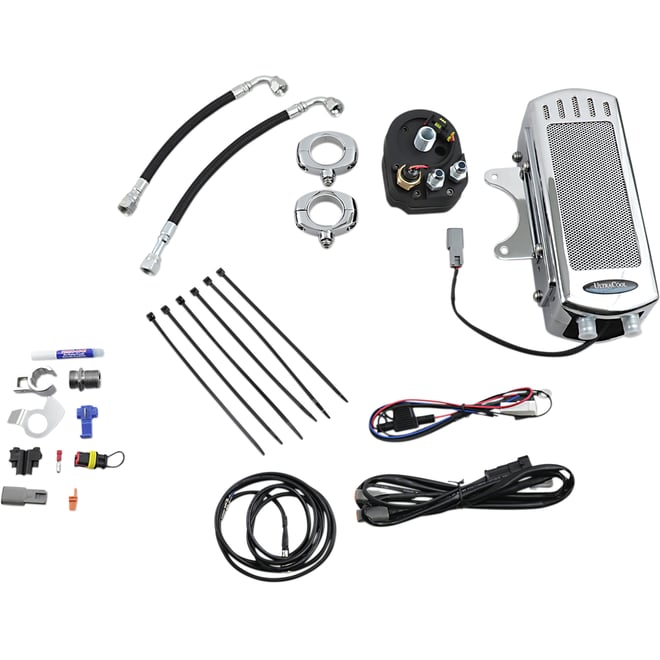 Ultracool Side Mount Oil Cooler Kit - Chrome - Dyna