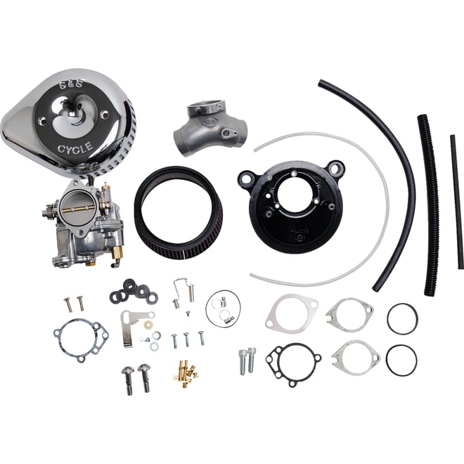 S&s cycle Super G Carburetor with Stealth Air Cleaner Kit - Chrome - Twin Cam
