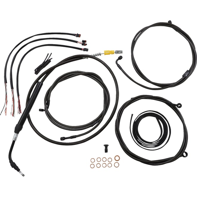 La choppers Handlebar Cable/Brake Line Kit - Complete - 18" - 20" Handlebars - Midnight La choppers Handlebar Cable/Brake Line Kit - Complete - 18" - 20" Handlebars - Midnight