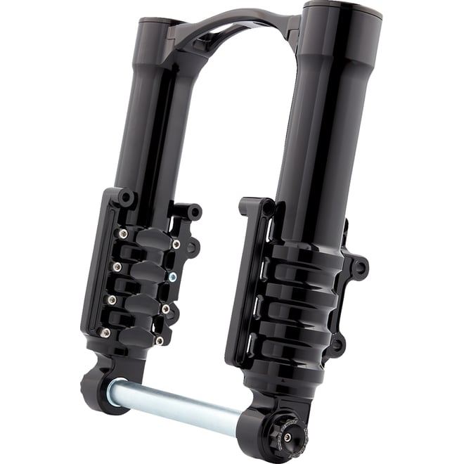 Arlen ness Fork Legs - 49 mm - Black Anodized - For Factory Brake Caliper