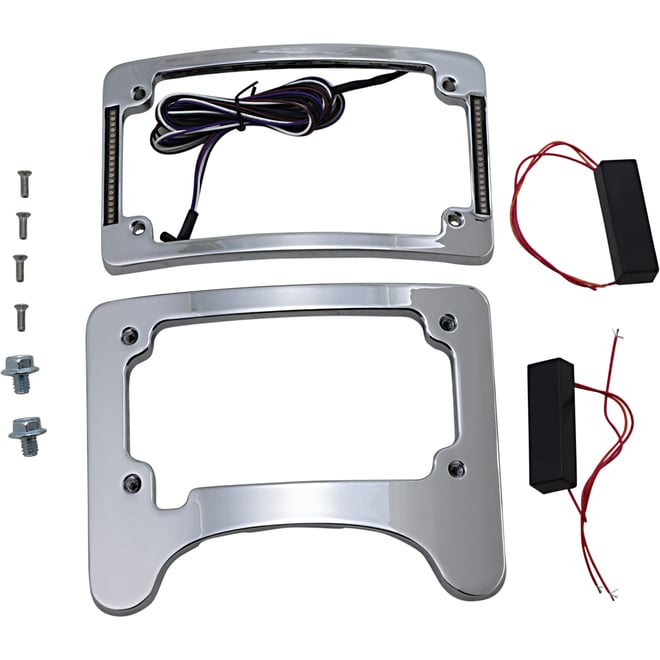 Custom dynamics Turn Signal Eliminator/Illuminated Tri-Frame - Chrome