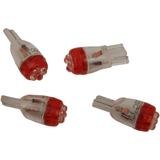 Drag specialties Mini Wedge LED Bulbs - Red