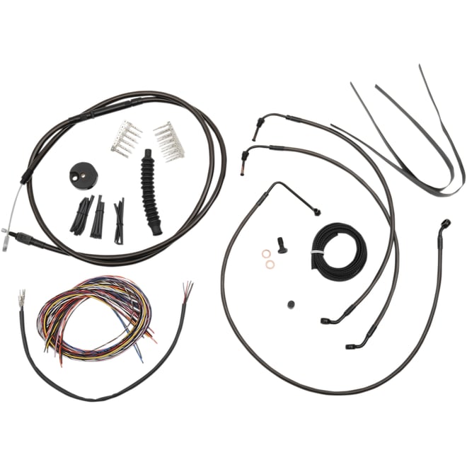 La choppers Handlebar Cable/Brake Line Kit - Complete - 15" - 17" Handlebars - Midnight La choppers Handlebar Cable/Brake Line Kit - Complete - 15" - 17" Handlebars - Midnight