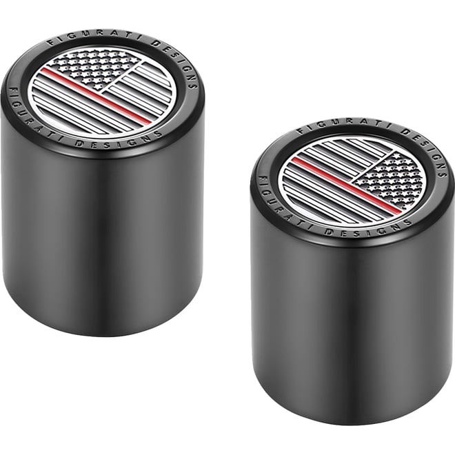 Figurati designs Docking Hardware Covers - American Flag - Contrast Cut - Black