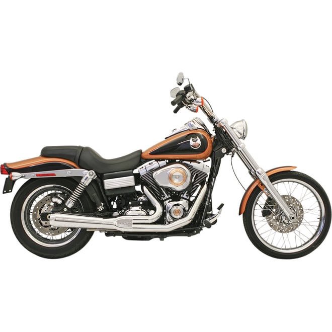 Bassani xhaust Road Rage Exhaust - Chrome - Short - '06-'17 FXD