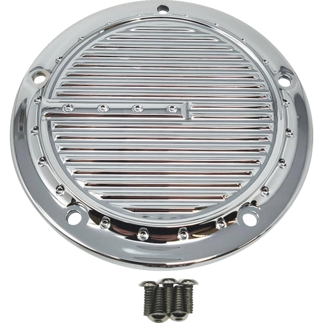 Covingtons Derby Cover - 5-Hole - Dimpled - Chrome