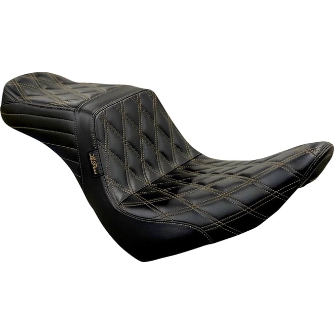 Le pera Tailwhip Seat - Diamond w/ Chestnut Stitching - Black - FXLR/FLSB '18-'23