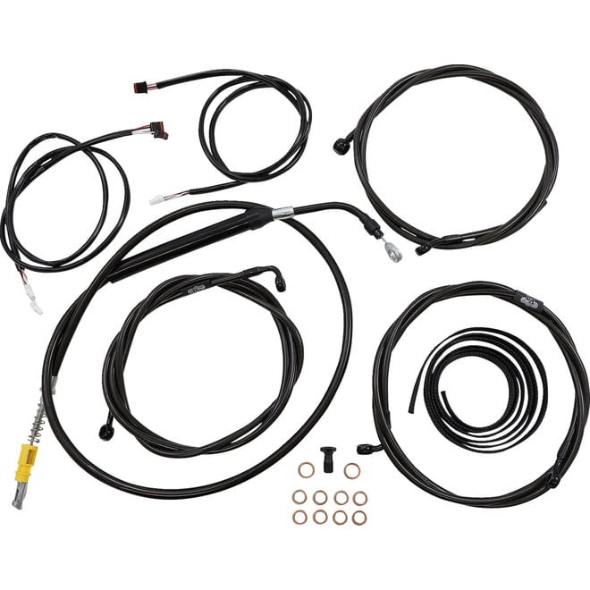 La choppers Cable Kit - 15" - 17" Handlebars - ABS - Midnight La choppers Cable Kit - 15" - 17" Handlebars - ABS - Midnight