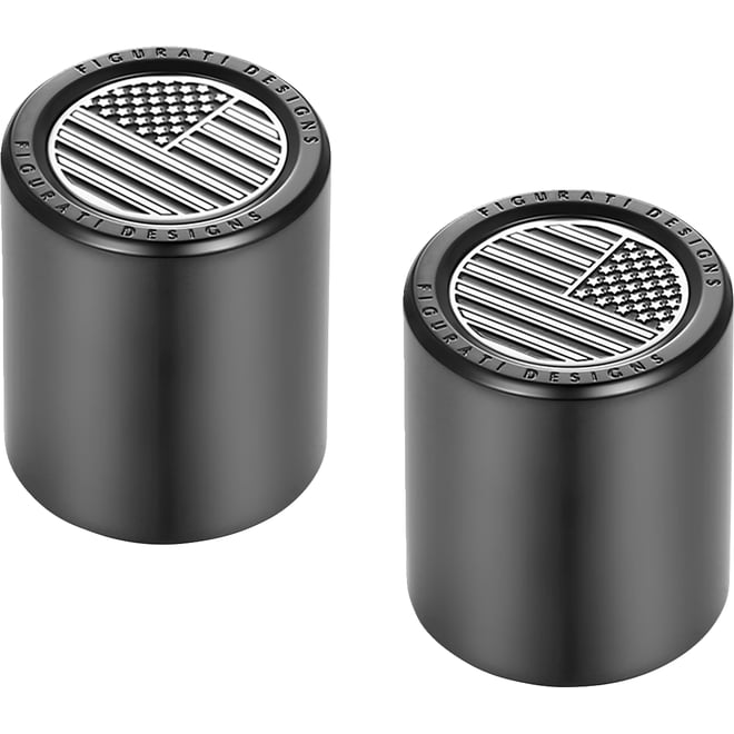 Figurati designs Docking Hardware Covers - American Flag - Black