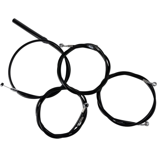 La choppers Handlebar Cable/Brake Line Kit - Complete - Stock Handlebars - Black Vinyl La choppers Handlebar Cable/Brake Line Kit - Complete - Stock Handlebars - Black Vinyl