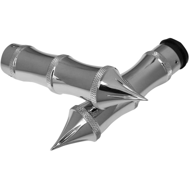 Accutronix Grips - Tribal - TBW - Chrome Accutronix Grips - Tribal - TBW - Chrome