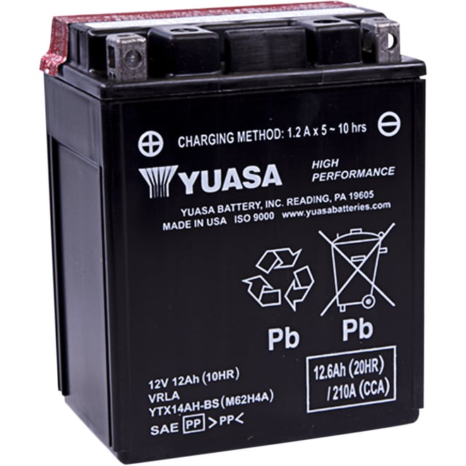 Yuasa AGM Battery - YTX14AH-BS .66 L Yuasa AGM Battery - YTX14AH-BS .66 L
