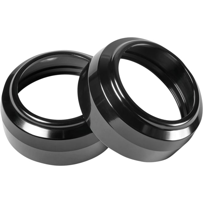 Performance machine (pm) Fork Dust Cap - Black Anodized - 49 mm