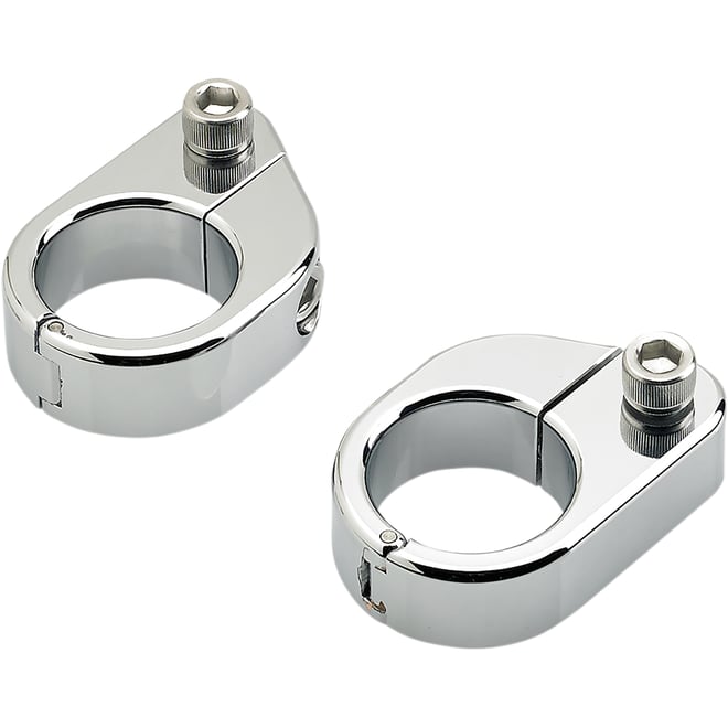 Biltwell O/S Speed Clamps - Chrome - Straight Biltwell O/S Speed Clamps - Chrome - Straight