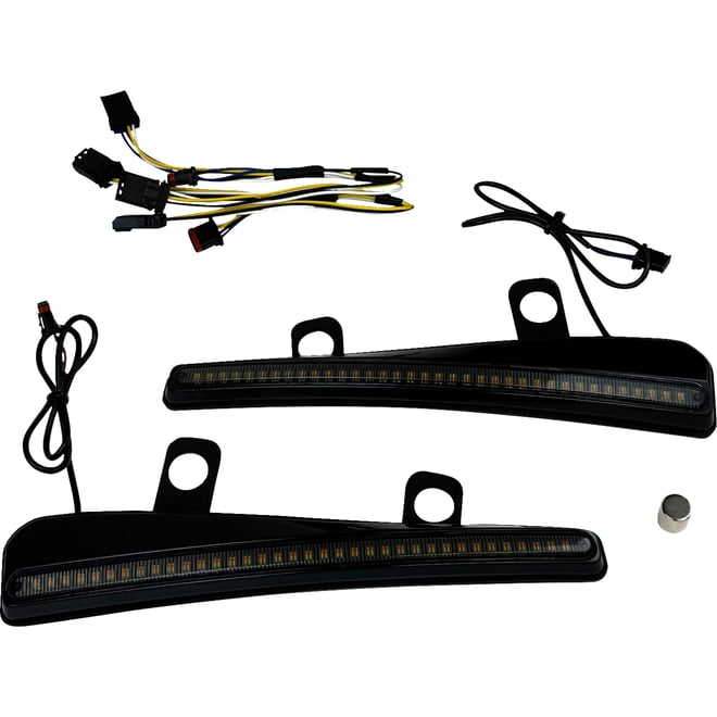 Custom dynamics Windshield Trim - LED - Turn Signal - Black - Smoke Lens Custom dynamics Windshield Trim - LED - Turn Signal - Black - Smoke Lens