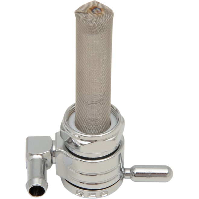 Golan products "Click-Slick" Fuel Petcock - Forward - Chrome - 22mm