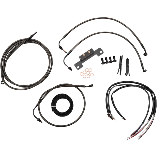 La choppers Handlebar Cable/Brake Line Kit - Complete - 15" - 17" Handlebars - Midnight La choppers Handlebar Cable/Brake Line Kit - Complete - 15" - 17" Handlebars - Midnight