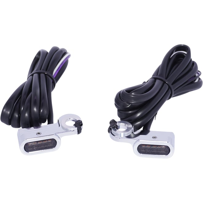 Drag specialties Marker Lights - Amber/White - Smoke Lens - Chrome