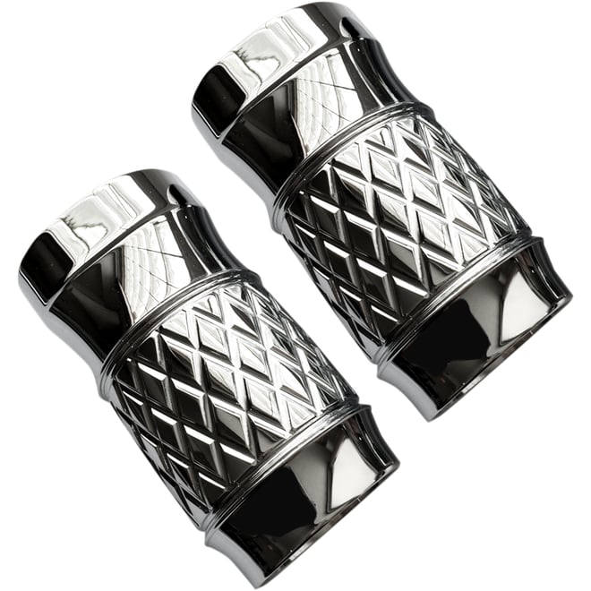 Eddie trotta designs Fork Slider Covers - Platinum-Cut Chrome