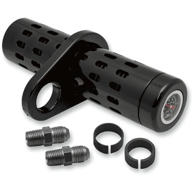 Pro-one perf.mfg. Oil Cooler Kit - Temperature Gauge - Black - 1" - 1-1/4"