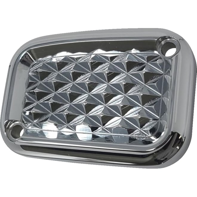 Covingtons Master Cylinder Lid - Brake - Front - Diamondback - Chrome