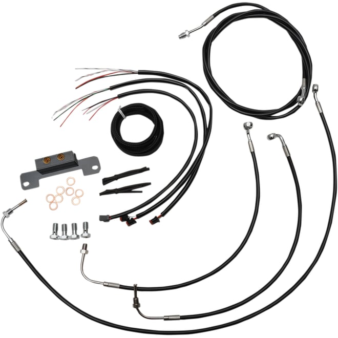 La choppers Handlebar Cable/Brake Line Kit - Complete - 18" - 20" Handlebars - Black Vinyl La choppers Handlebar Cable/Brake Line Kit - Complete - 18" - 20" Handlebars - Black Vinyl