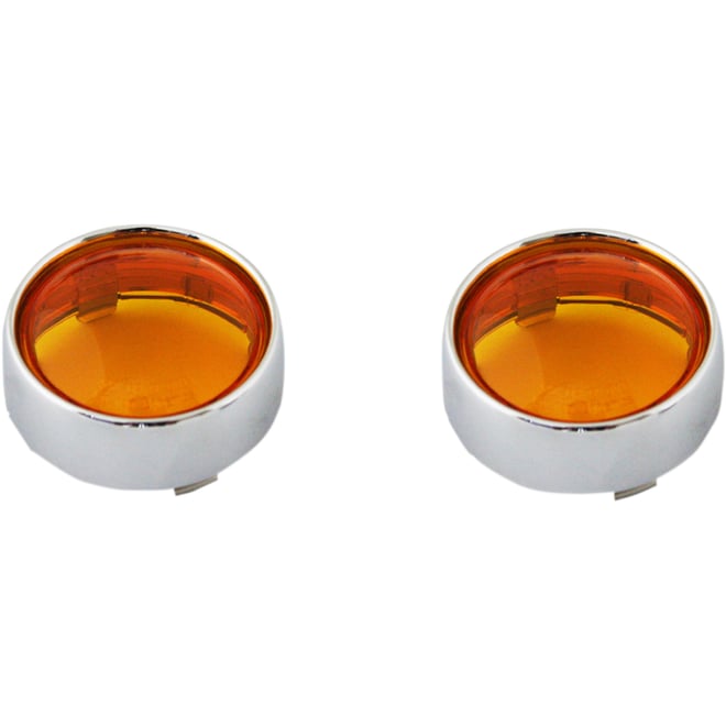 Custom dynamics Bullet Signal Lenses - Chrome/Amber
